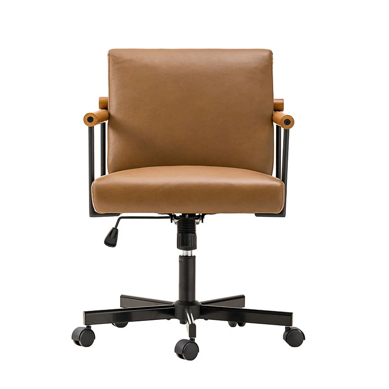 Aurora Solid Wood Armrests Office Chair - Image 12