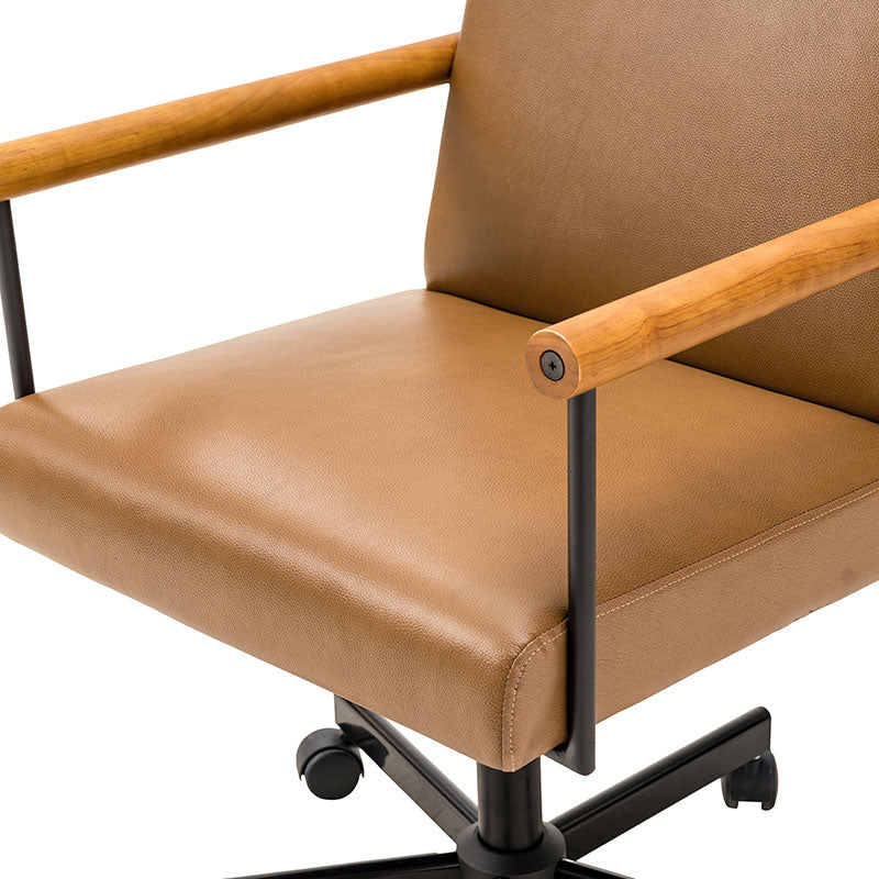 Aurora Solid Wood Armrests Office Chair - Image 16