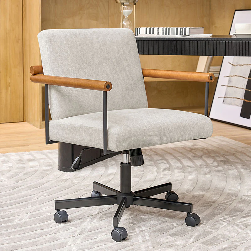 Aurora Solid Wood Armrests Office Chair - Image 18