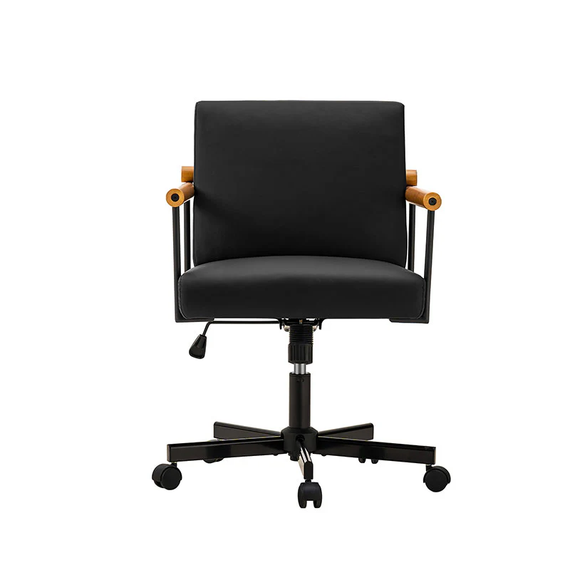 Aurora Solid Wood Armrests Office Chair - Image 4