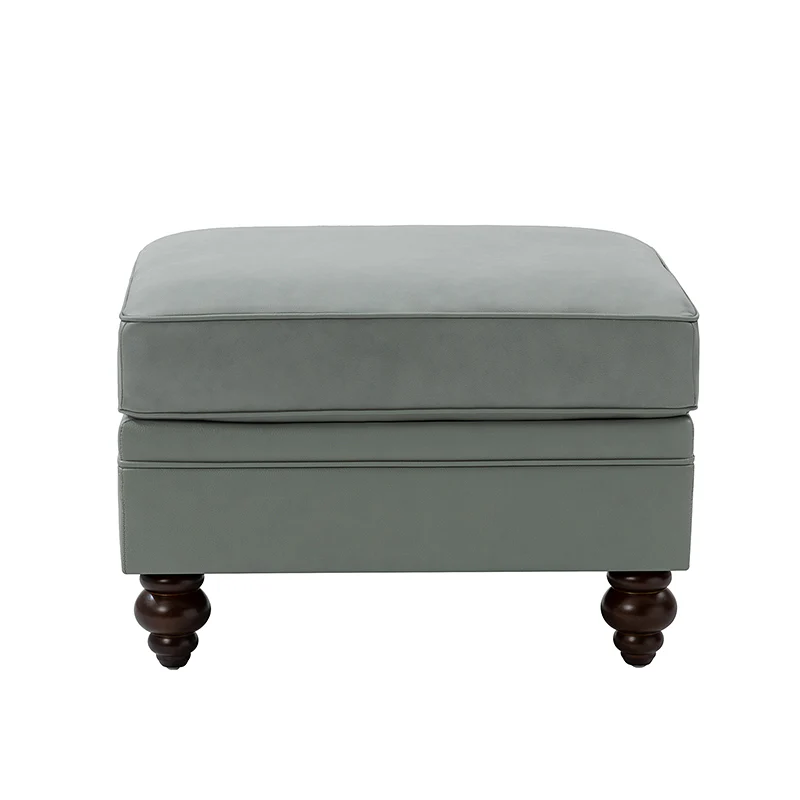 Basilio Contemporary Genuine Leather Ottoman for Living Room - Image 12