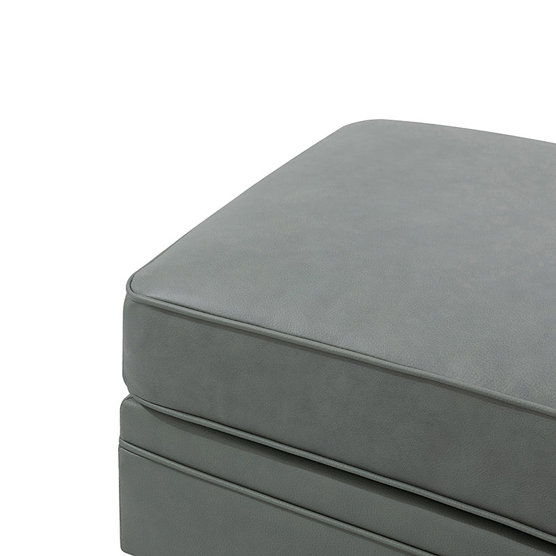Basilio Contemporary Genuine Leather Ottoman for Living Room - Image 16