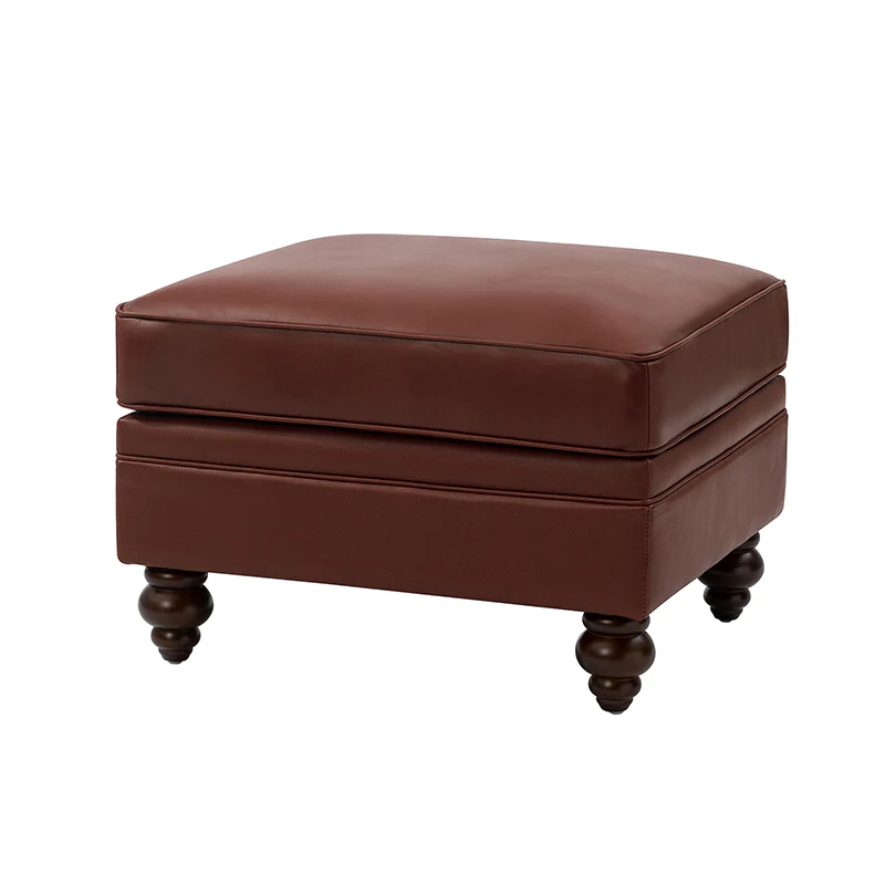 Basilio Contemporary Genuine Leather Ottoman for Living Room - Image 29