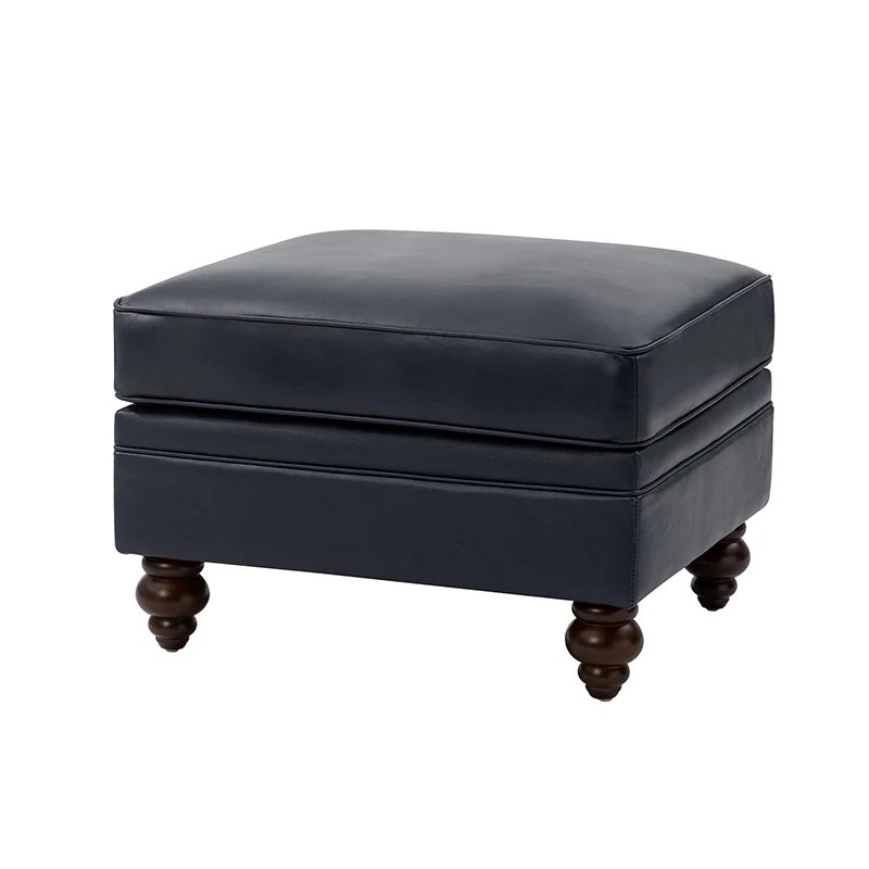 Basilio Contemporary Genuine Leather Ottoman for Living Room - Image 37