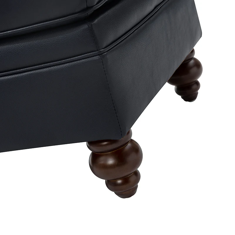Basilio Contemporary Genuine Leather Ottoman for Living Room - Image 38