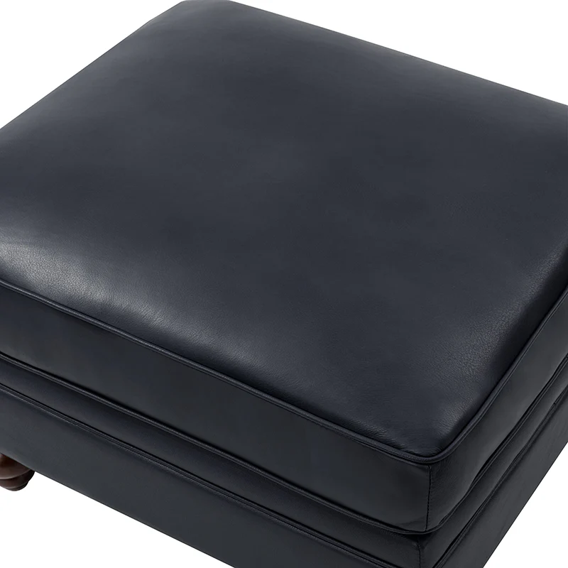 Basilio Contemporary Genuine Leather Ottoman for Living Room - Image 40