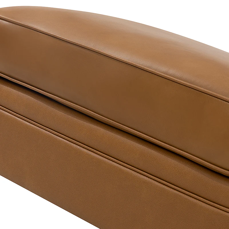 Basilio Contemporary Genuine Leather Ottoman for Living Room - Image 7