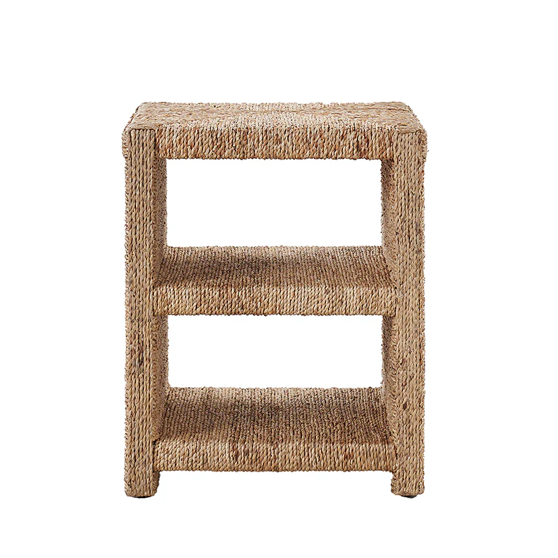 Beach House Style Burkhard 24" Side Table with Grass Rope Accent - Image 4