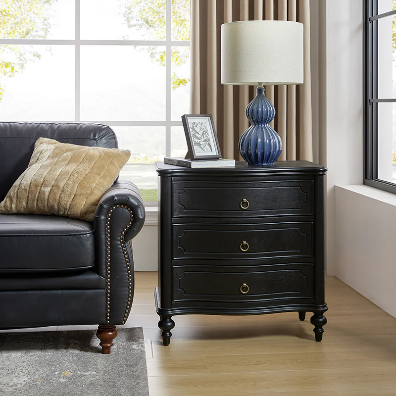 Bernhard 3-Drawer Traditional Style End Table Chest with Built-In Outlets(Optional Types) - Image 22