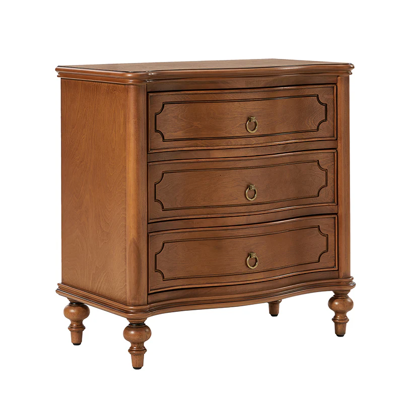 Bernhard 3-Drawer Traditional Style End Table Chest with Built-In Outlets(Optional Types) - Image 4