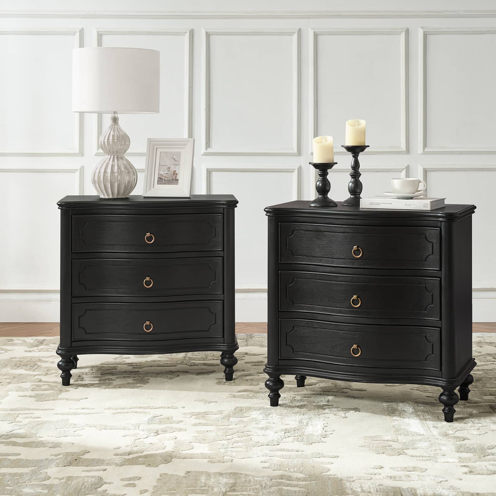 Bernhard 3-Drawer Traditional Style End Table Chest with Built-In Outlets(Optional Types) - Image 50