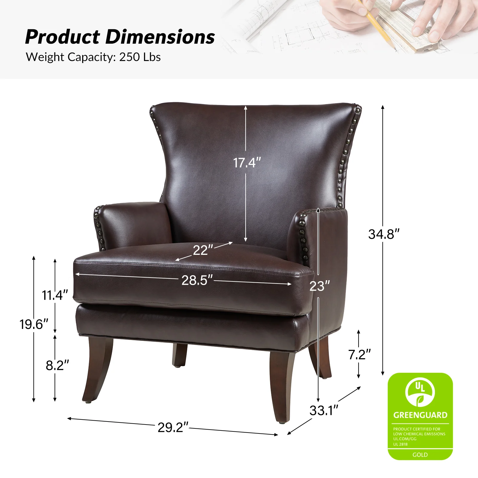 Brooklyn Vegan Leather Armchair - Image 3