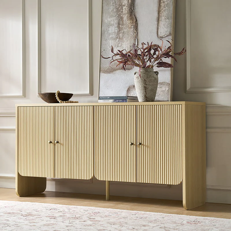Paula Versatile Buffet Cabinet Sideboard with Adjustable Shelves, Cable Management - Image 9