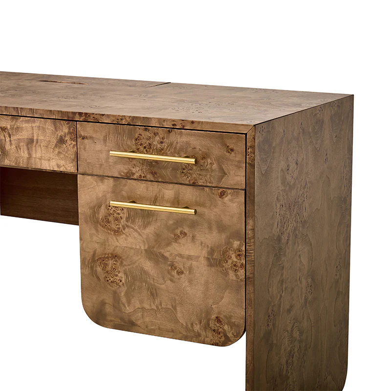 Burl Wood Desk with Timeless Modern Appeal - Image 16