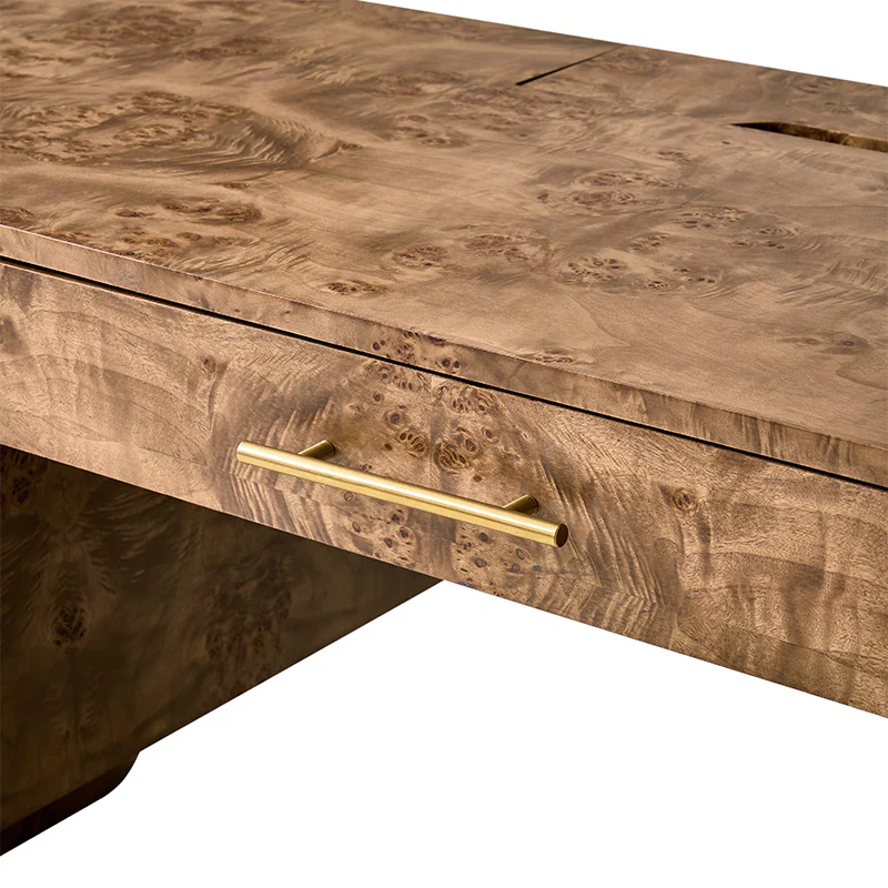 Burl Wood Desk with Timeless Modern Appeal - Image 17