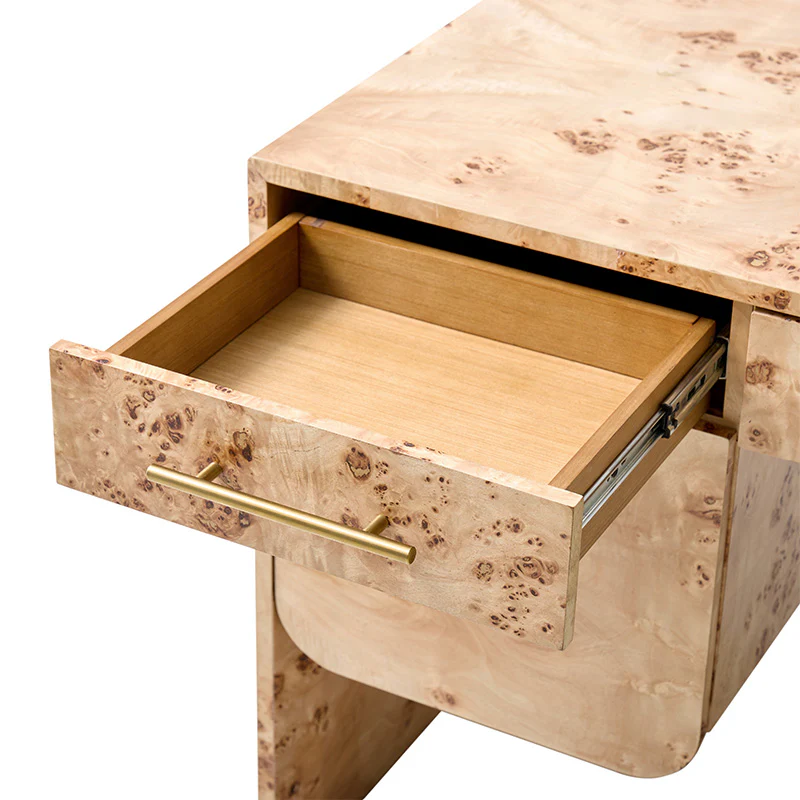 Burl Wood Desk with Timeless Modern Appeal - Image 7