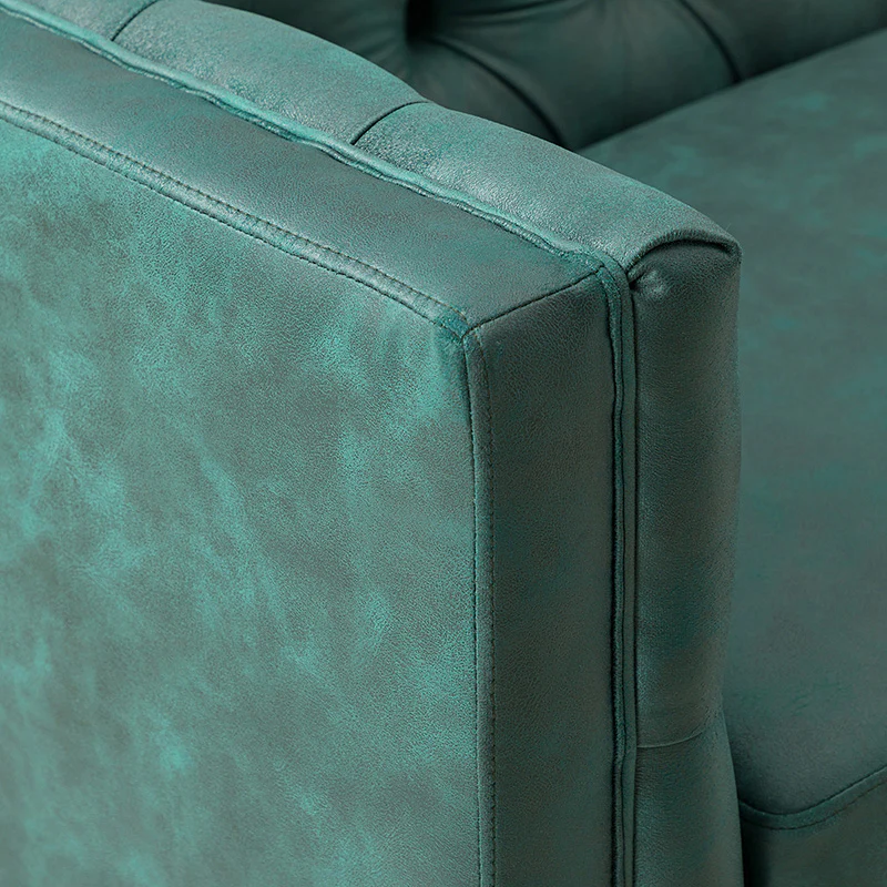 Capsa 84″ Vegan Leather Tufted Sofa – Mid-Century Glam, Durable & Breathable - Image 32