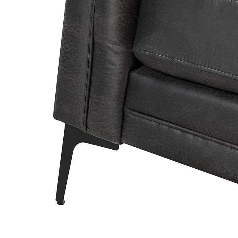 Capsa 84″ Vegan Leather Tufted Sofa – Mid-Century Glam, Durable & Breathable - Image 41