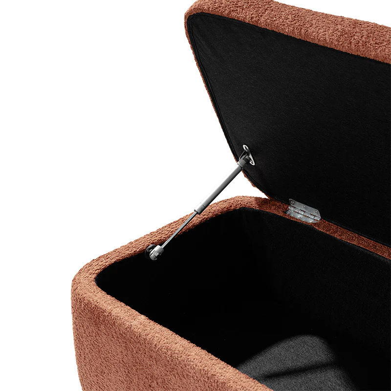 Claire Modern Chenille Upholstered Storage Bench - Image 6