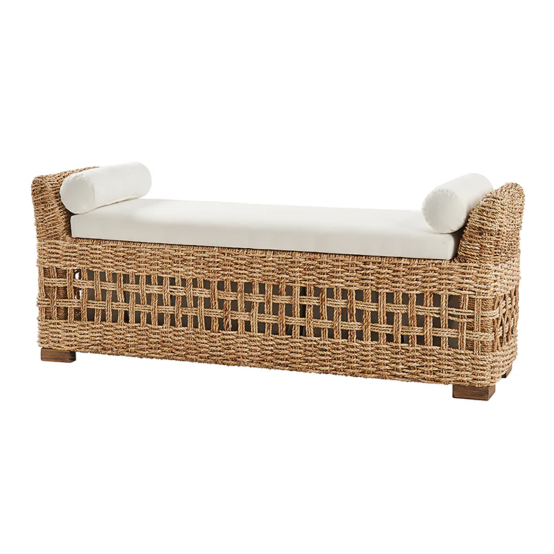 Coastal Charm: Leo Rattan Storage Bench - Image 5