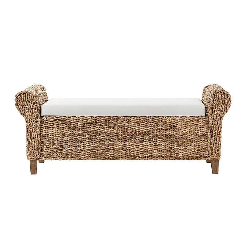 Coastal Charm: Wilhelm Rattan Storage Bench - Image 4