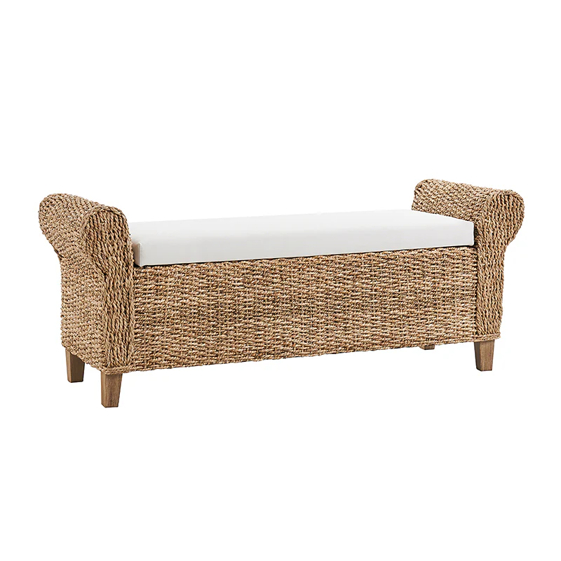 Coastal Charm: Wilhelm Rattan Storage Bench - Image 5
