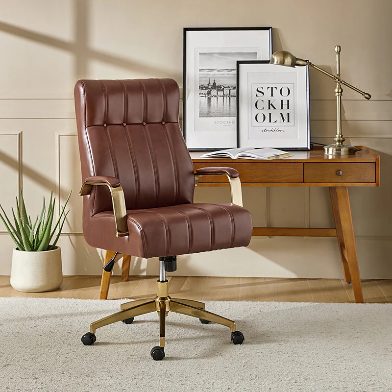 Conelius Leather Ergonomic Executive Office Chair - Image 25