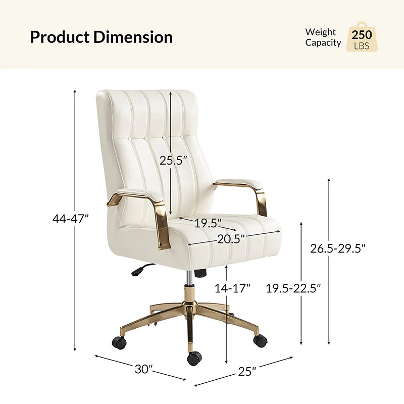 Conelius Leather Ergonomic Executive Office Chair - Image 3