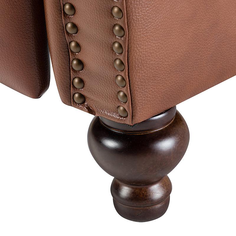 Consuela Mid-century Genuine Leather Recliner - Image 32