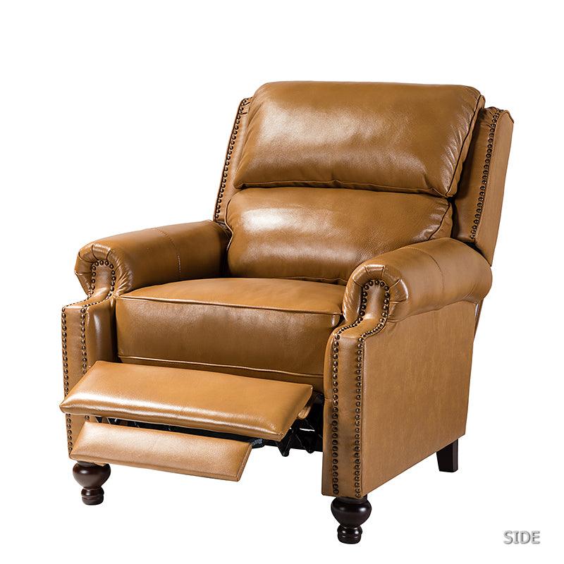 Consuela Mid-century Genuine Leather Recliner - Image 5