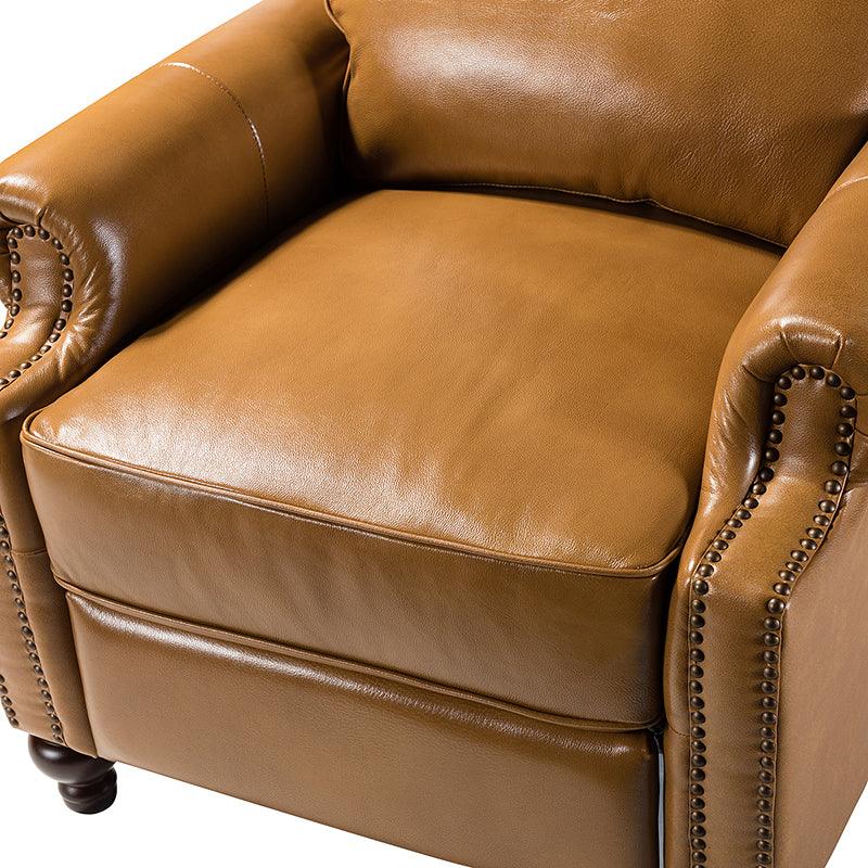 Consuela Mid-century Genuine Leather Recliner - Image 7