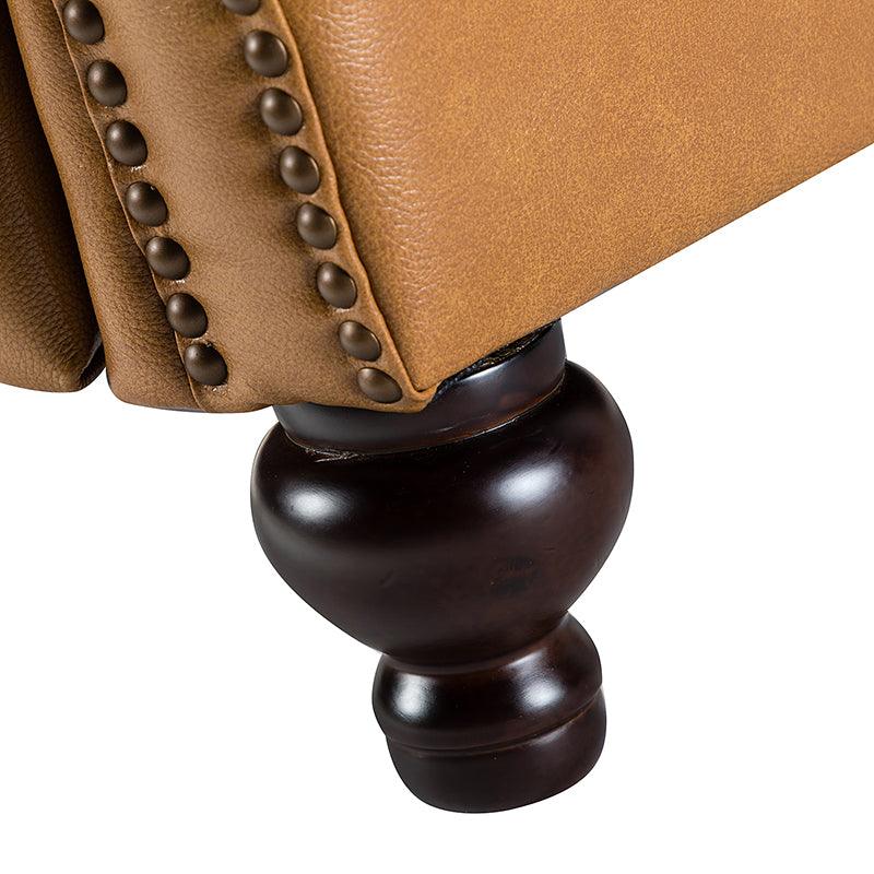 Consuela Mid-century Genuine Leather Recliner - Image 8