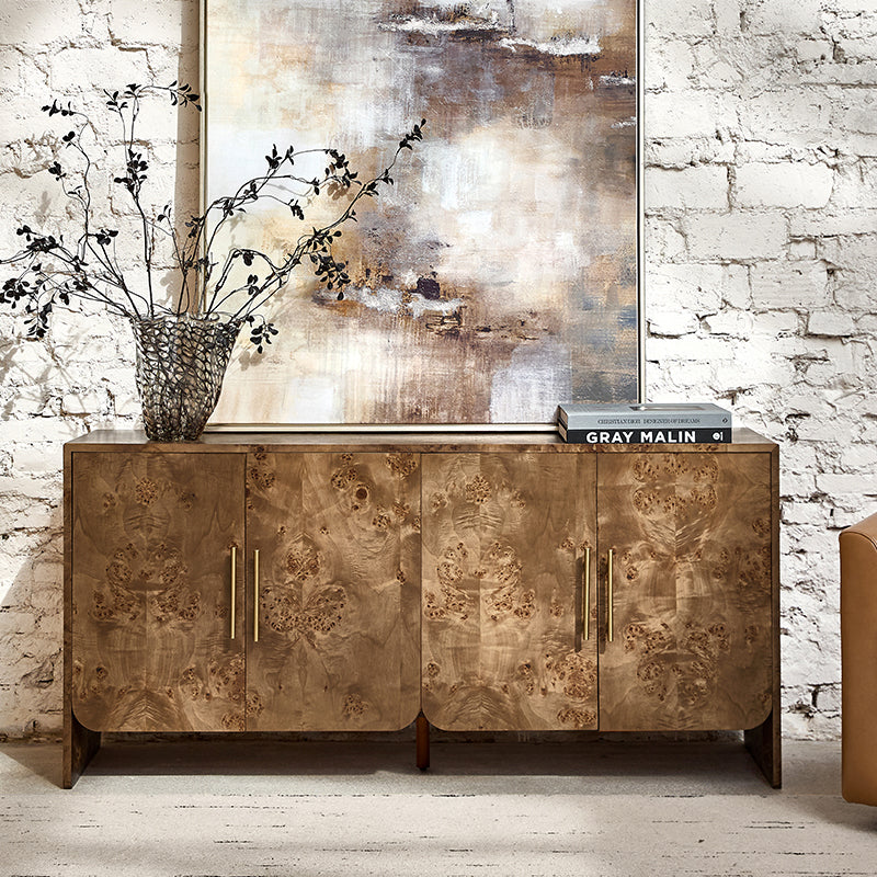 Contemporary Burl Veneer Cabinet for Stylish Living - Image 10