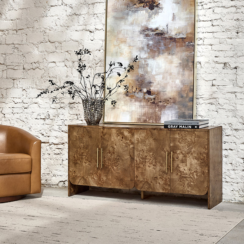 Contemporary Burl Veneer Cabinet for Stylish Living - Image 11
