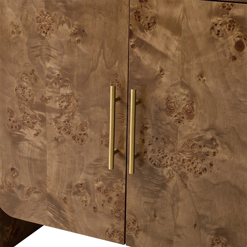 Contemporary Burl Veneer Cabinet for Stylish Living - Image 17