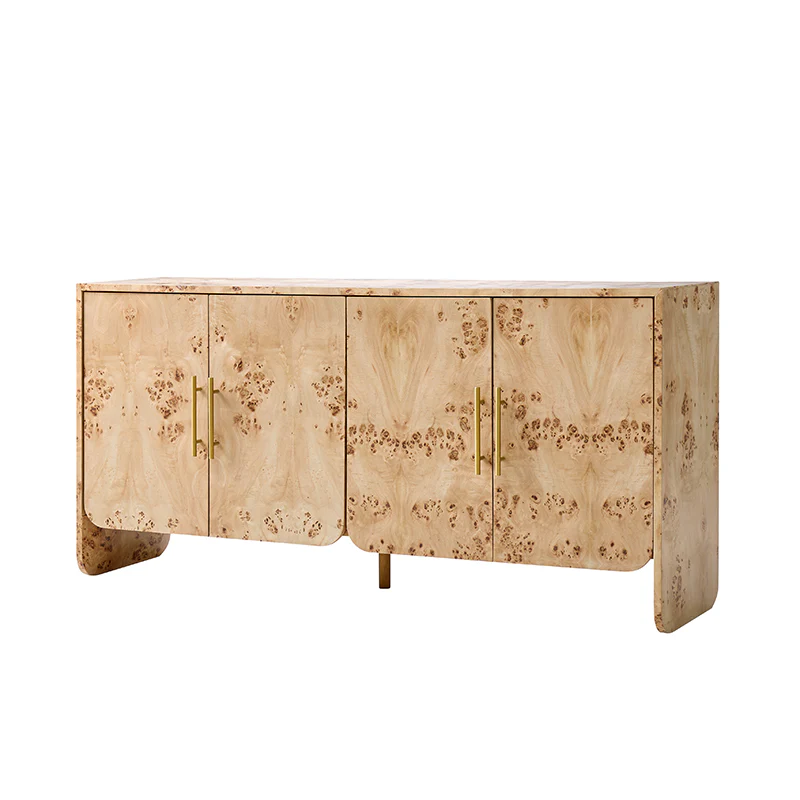 Contemporary Burl Veneer Cabinet for Stylish Living - Image 6