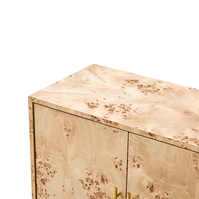 Contemporary Burl Veneer Cabinet for Stylish Living - Image 8