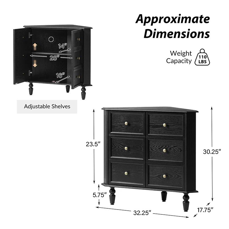 Belle Multifunctional Corner Storage Cabinet - Image 12