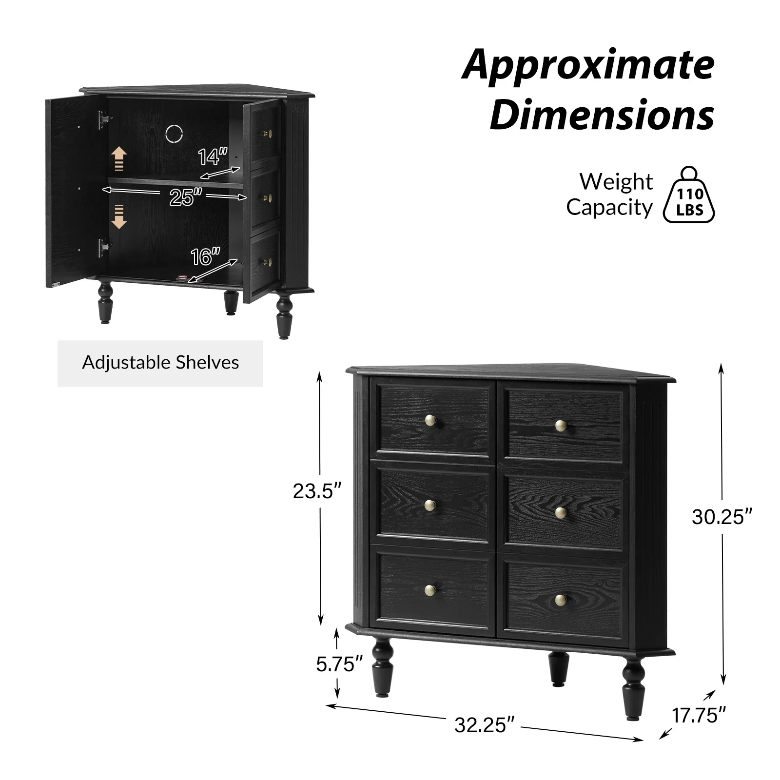 Belle Multifunctional Corner Storage Cabinet - Image 27
