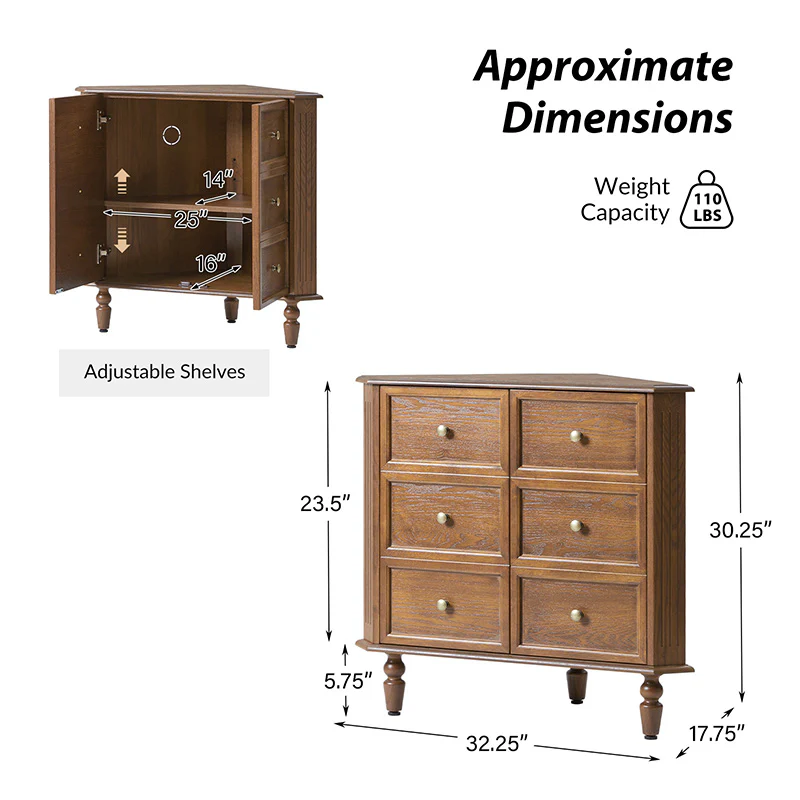 Belle Multifunctional Corner Storage Cabinet - Image 3