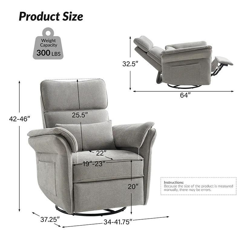 CUDDLESUPPORT ARMRESTS Nursery Power Recliner - Image 12