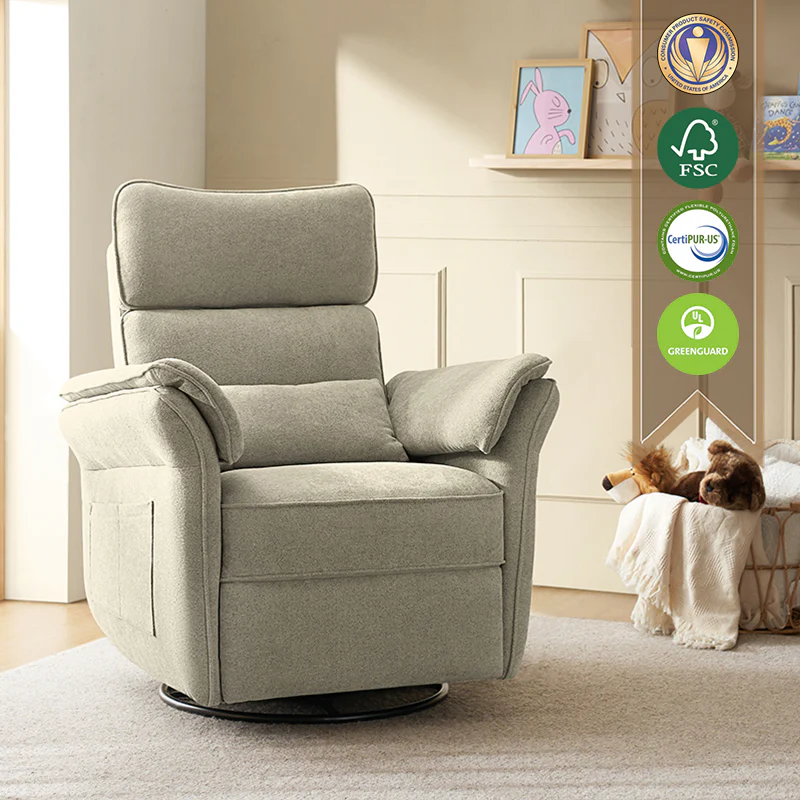 CUDDLESUPPORT ARMRESTS Nursery Power Recliner - Image 35