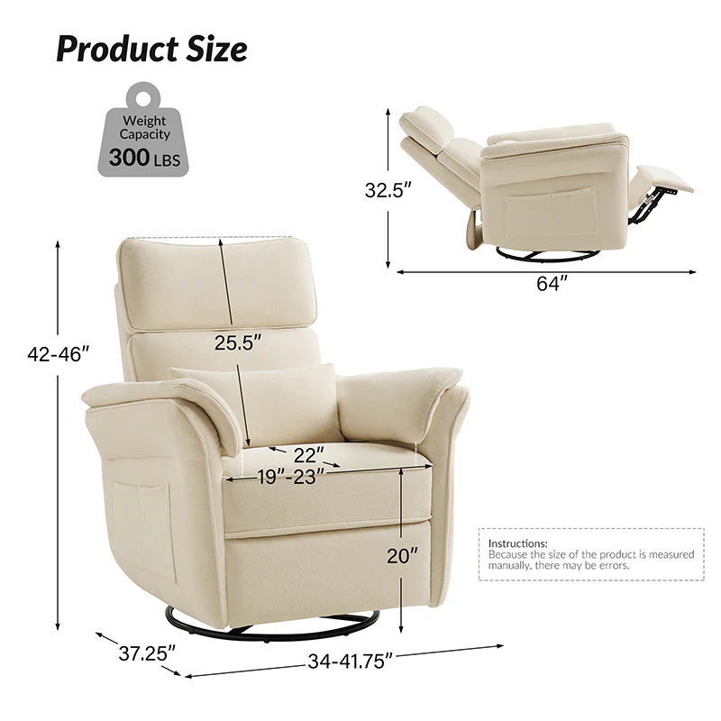CUDDLESUPPORT ARMRESTS Nursery Power Recliner - Image 4