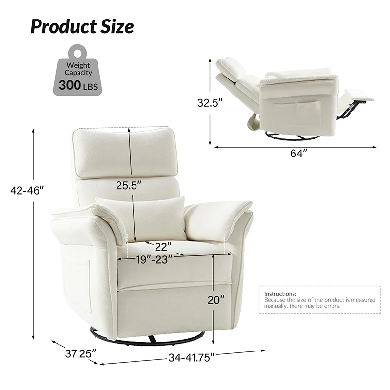 CUDDLESUPPORT ARMRESTS Nursery Power Recliner - Image 46