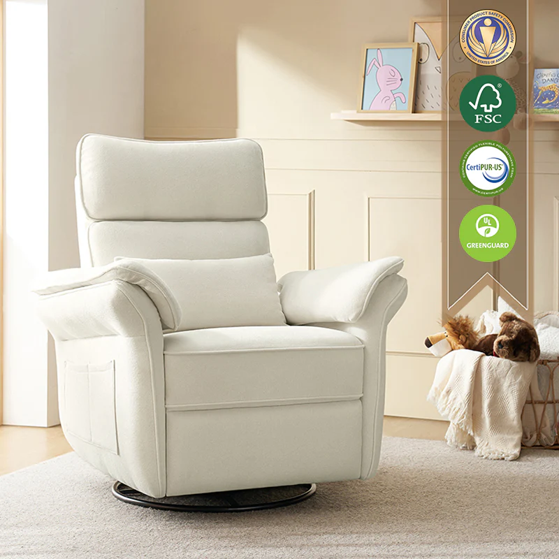 CUDDLESUPPORT ARMRESTS Nursery Power Recliner - Image 47