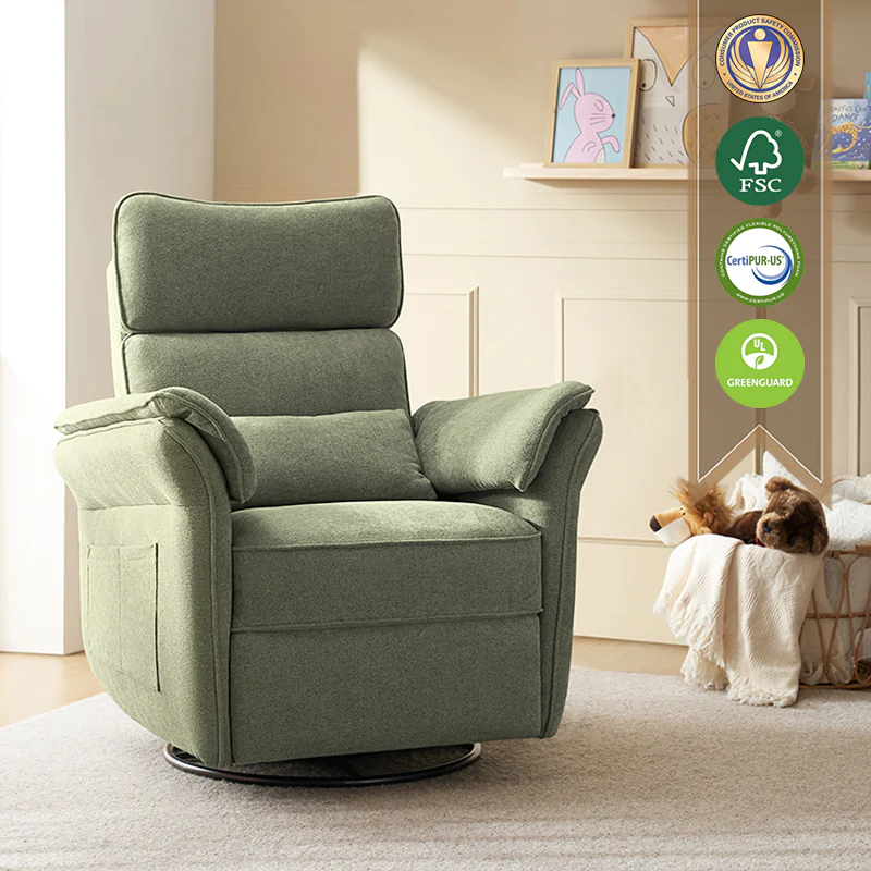 CUDDLESUPPORT ARMRESTS Nursery Power Recliner - Image 53