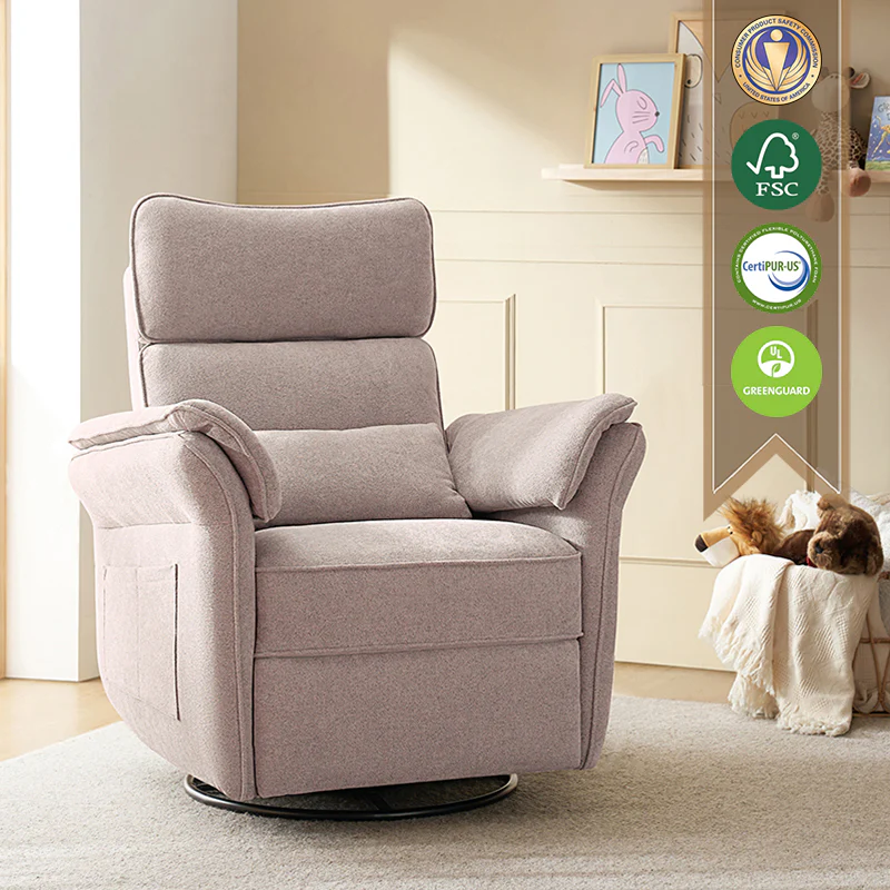CUDDLESUPPORT ARMRESTS Nursery Power Recliner - Image 62