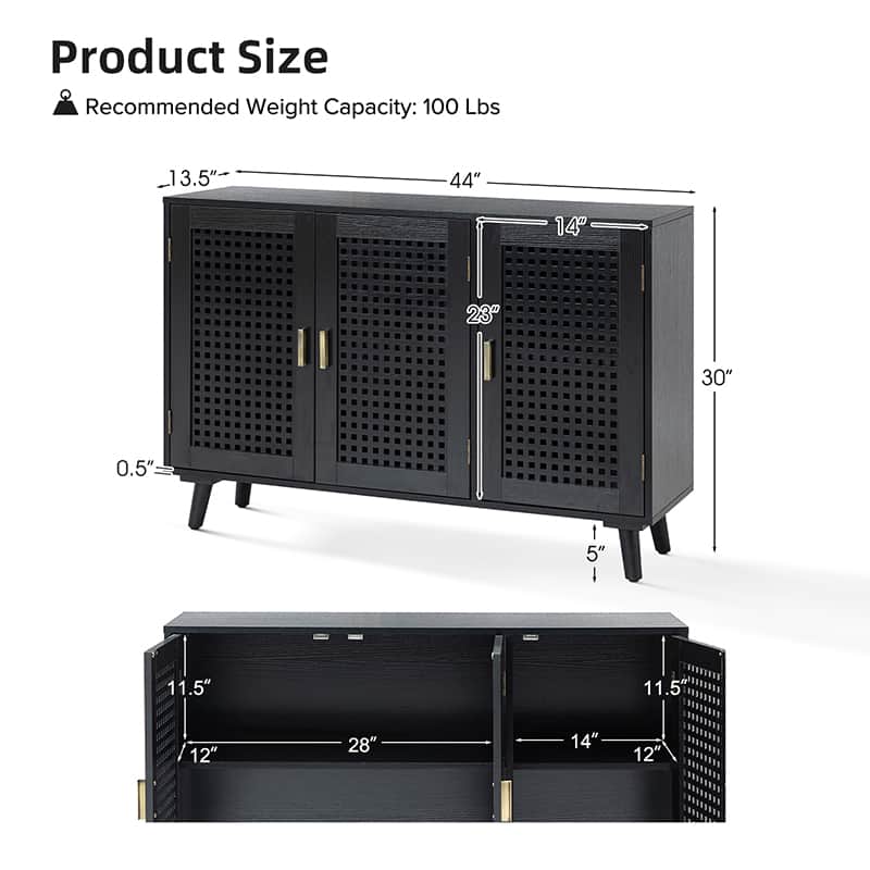 Dan 3-Door Accent Entryway Cabinet - Image 11