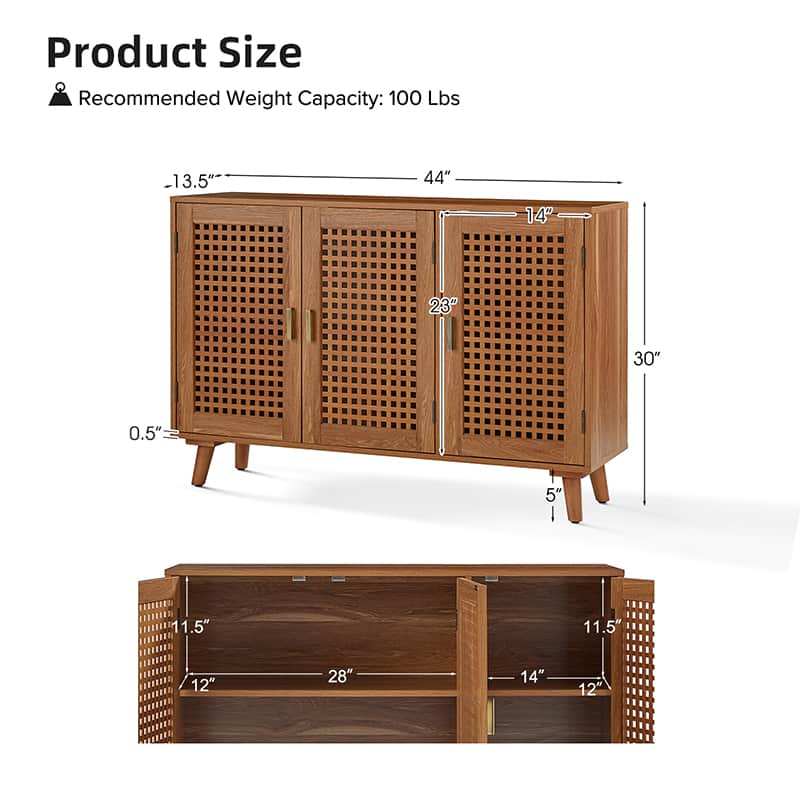 Dan 3-Door Accent Entryway Cabinet - Image 3