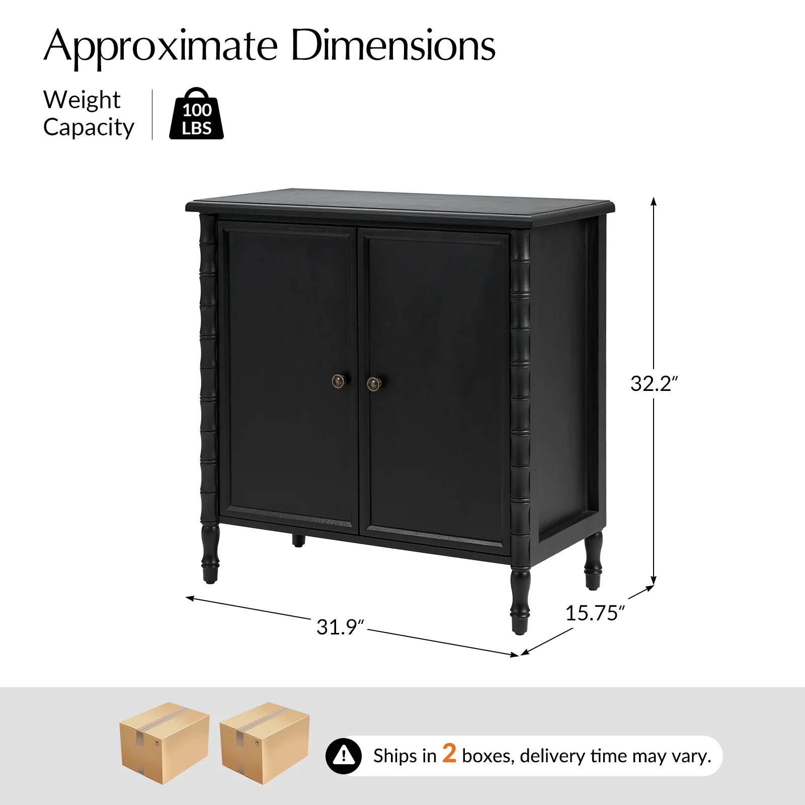 Deb 32" Wood Veneer Accent Cabinet with Adjustable Shelves, Modern Transitional Style - Image 39